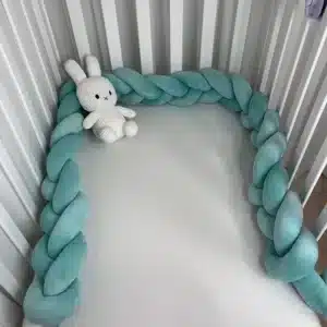 נחשוש צמה למיטת תינוק - 2 מטר צבע טורקיז